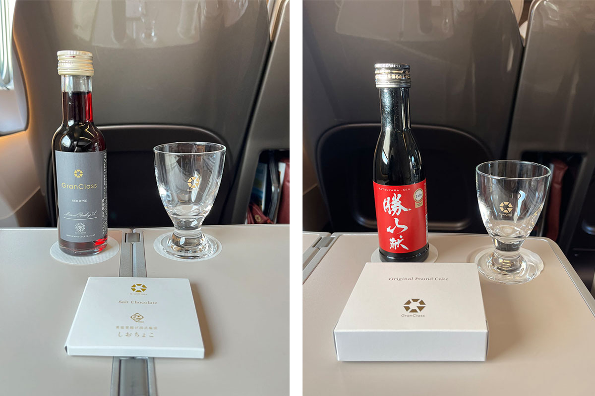 赤ワインと日本酒の写真。仙台の銘柄でした。