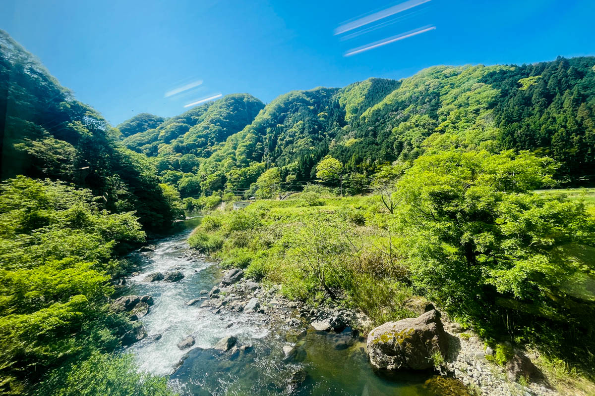 峡谷の景色が綺麗な区間