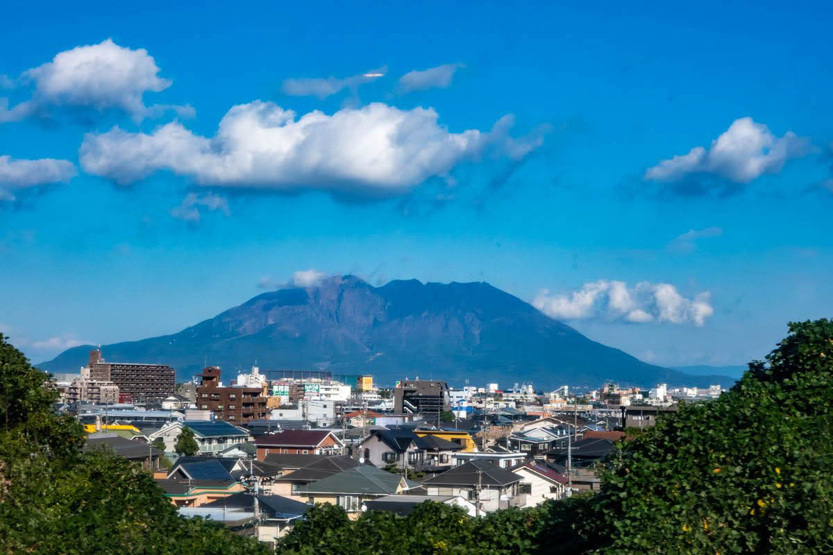 指宿のたまて箱から見える桜島の絶景